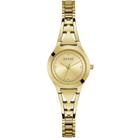 Elegancki złoty zegarek damski Guess Tessa z bransoletką GW0609L2