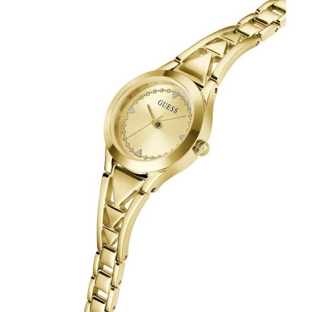 Elegancki złoty zegarek damski Guess Tessa z bransoletką GW0609L2