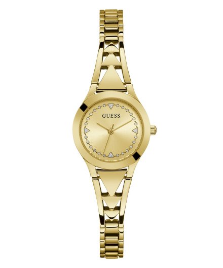 Elegancki złoty zegarek damski Guess Tessa z bransoletką GW0609L2