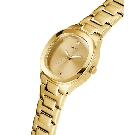 Złoty zegarek damski Guess Eve z bransoletką GW0615L2