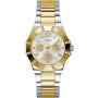 Srebrno-złoty zegarek damski Guess Sunray z bransoletką GW0616L2