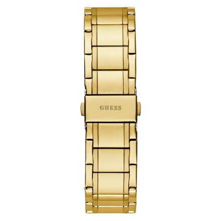 Złoty zegarek męski Guess Dex ciemno zielona tarcza GW0626G2