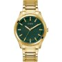 Złoty zegarek męski Guess Dex ciemno zielona tarcza GW0626G2