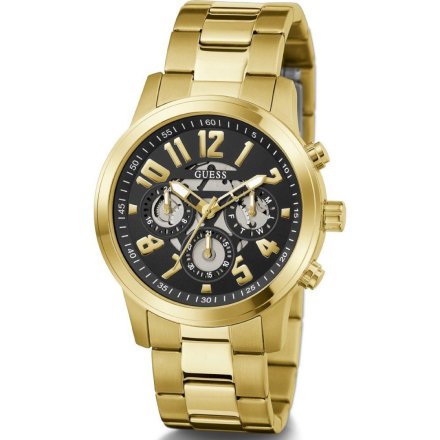 Złoty zegarek męski Guess Parker z bransoletką GW0627G2