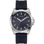 Srebrny zegarek Guess Champ z paskiem navy GW0639G1