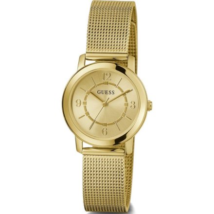 Złoty zegarek damski Guess Melody z bransoletką GW0666L2