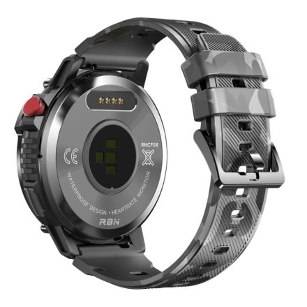 Wojskowy smartwatch Rubicon RNCF08 moro srebrny SMARUB233