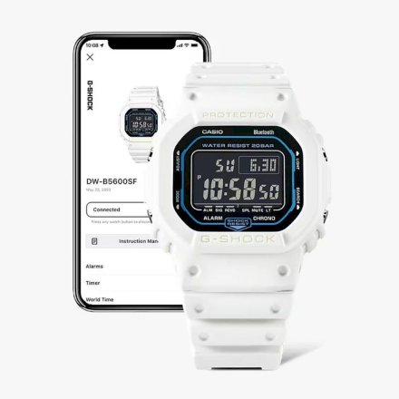 Biały zegarek Casio G-Shock DW-B5600SF-7ER