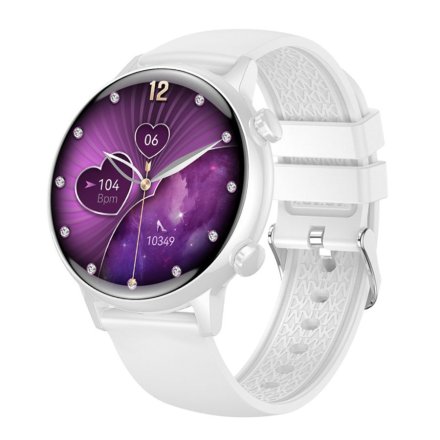 Smartwatch damski z funkcją rozmowy Rubicon RNCF09 biały SMARUB235
