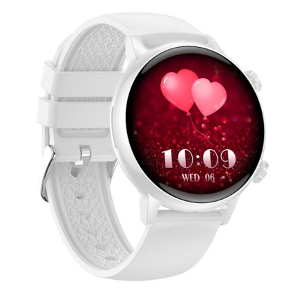 Smartwatch damski z funkcją rozmowy Rubicon RNCF09 biały SMARUB235