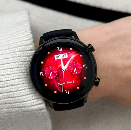 Smartwatch damski z funkcją rozmowy Rubicon RNCF09 czarny SMARUB236