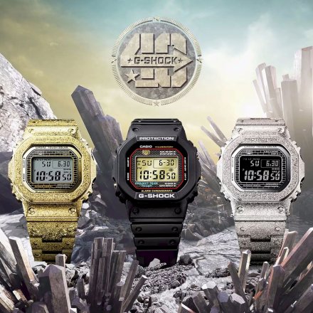 Srebrny zegarek Casio G-SHOCK 40th Anniversary Recrystallized Series GMW-B5000PS-1ER
