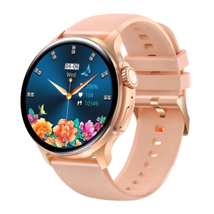 Smartwatch z funkcją rozmowy Rubicon RNCF12 różowe złoto SMARUB243