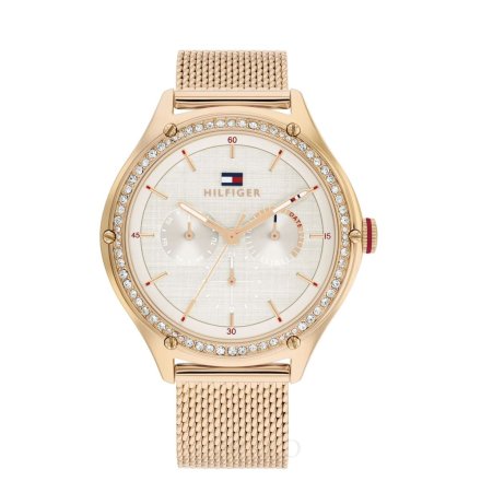 Różowozłoty zegarek Damski Tommy Hilfiger Lexi 1782653 z kryształkami