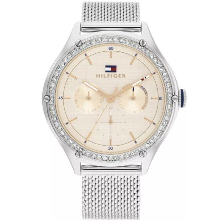 Srebrny  zegarek Damski Tommy Hilfiger Lexi 1782654 z kryształkami