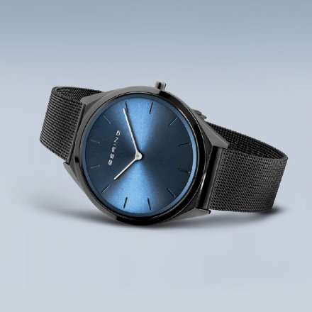 Czarny Zegarek Bering 17039-227 ULTRA SLIM z bransoleta