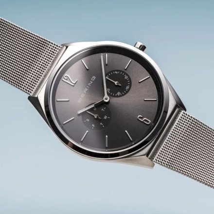 Stalowy  zegarek Bering ULTRA SLIM 17140-009 z multidatownikiem