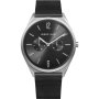 Czarny zegarek Bering ULTRA SLIM 17140-102 z multidatownikiem