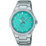 Srebrny zegarek Męski Casio Edifice Classic EFR-S108D-2BVUEF z niebieską tarczą Tiffany Blue