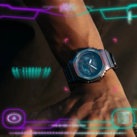 Fioletowo-zielony zegarek Casio G-Shock Aim High GA-2100AH-6AER