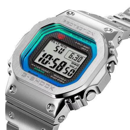 Srebrny zegarek Casio G-SHOCK prostokątny GMW-B5000PC-1ER