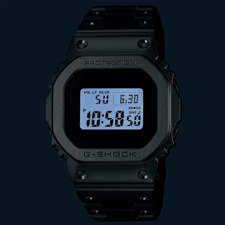 Srebrny zegarek Casio G-SHOCK prostokątny GMW-B5000PC-1ER