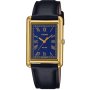 Złoty zegarek Damski Casio Classic LTP-B165GL-2BVEF prostokątny na czarnym pasku