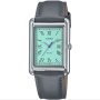 Srebrny zegarek Damski Casio Classic LTP-B165L-2BVEF prostokątny z tarczą Tiffany Blue