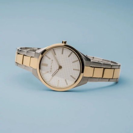 Srebrno-złoty damski  zegarek Bering  17231-704 ULTRA SLIM