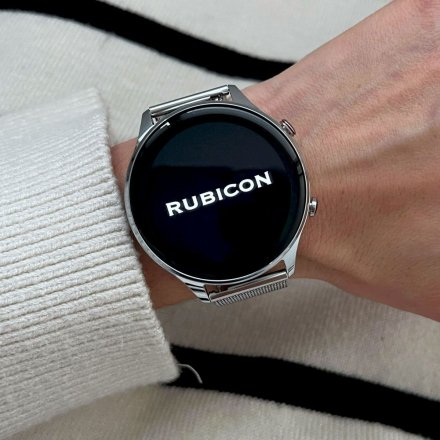 Smartwatch damski z funkcją rozmowy Rubicon RNCF20 srebrny SMARUB276