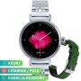 Smartwatch damski z funkcją rozmowy Rubicon RNCF21 srebrny zielony SMARUB278