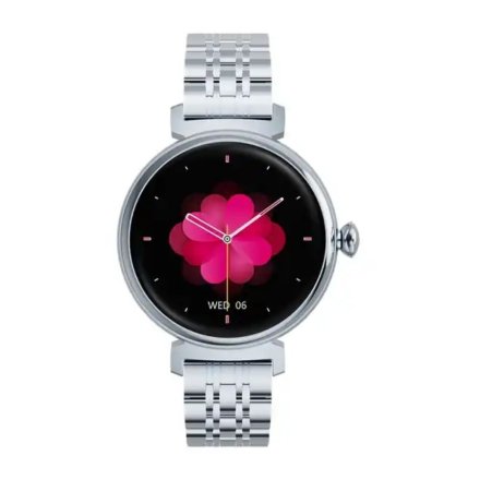 Smartwatch damski z funkcją rozmowy Rubicon RNCF21 srebrny zielony SMARUB278