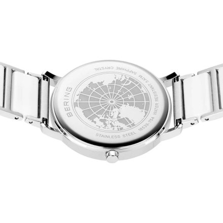  Ceramiczny Srebrny   zegarek Bering 18535-754 CERAMIC