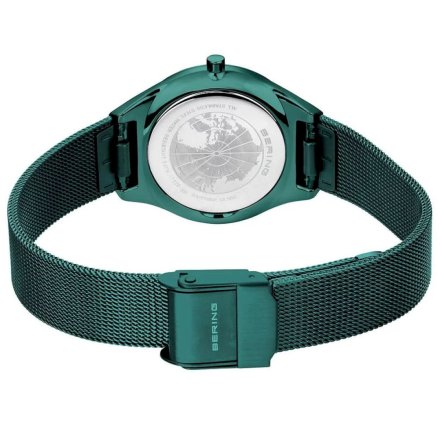 Zielony  zegarek damski Bering 18729-888 Classic z kryształkami