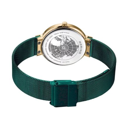 Zielono-złoty damski Bering 19031-828 Zegarek  Classic z dwukolorowa tarcza
