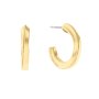 Złote kolczyki koła Calvin Klein Twisted ring 35000311