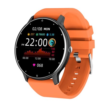 GRAVITY GT1-9 czarno-pomarańczowy smartwatch z pomiarem ciśnienia