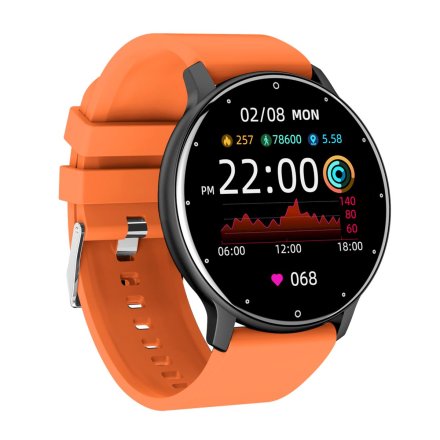 GRAVITY GT1-9 czarno-pomarańczowy smartwatch z pomiarem ciśnienia