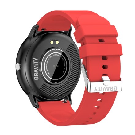 GRAVITY GT1-10 czarno-czerwony smartwatch z pomiarem ciśnienia