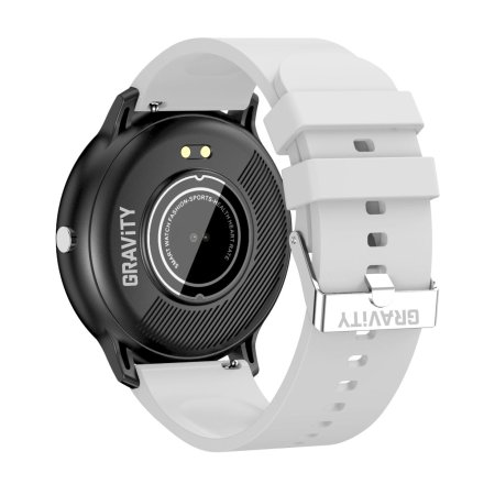 GRAVITY GT1-11 czarno-biały smartwatch z pomiarem ciśnienia