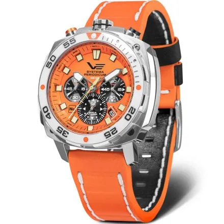 Zegarek Vostok Europe Systema Periodicum Neon pomarańczowy VK67-650A723