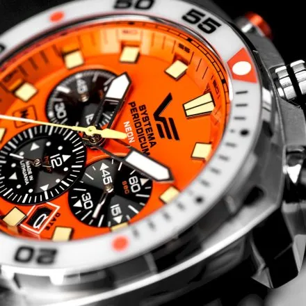 Zegarek Vostok Europe Systema Periodicum Neon pomarańczowy VK67-650A723
