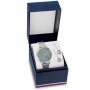 Zestaw srebrny zegarek damski Tommy Hilfiger Iris + wiszące kolczyki 2770157