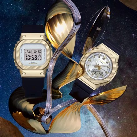 Czarno-złoty zegarek damski Casio G-Shock GM-S2100BC-1AER