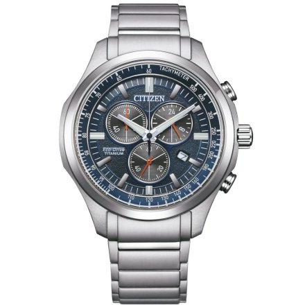 Zegarek męski Citizen Eco-Drive Titanium granatowa tarcza AT2530-85L