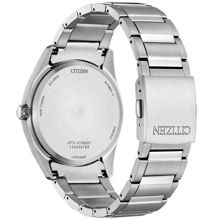 Tytanowy zegarek męski Citizen Eco Drive z czarną tarczą AW1641-81E