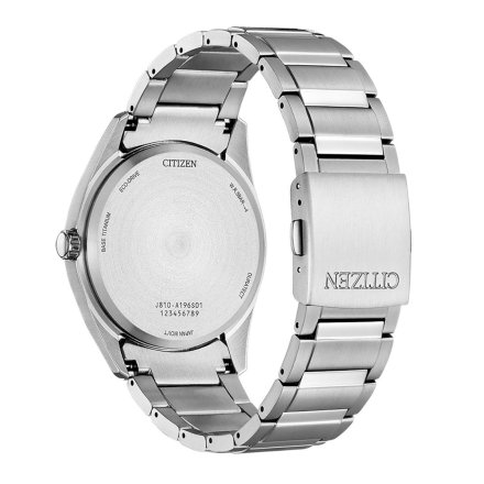 Tytanowy zegarek męski Citizen Eco Drive z niebieską tarczą AW1641-81L