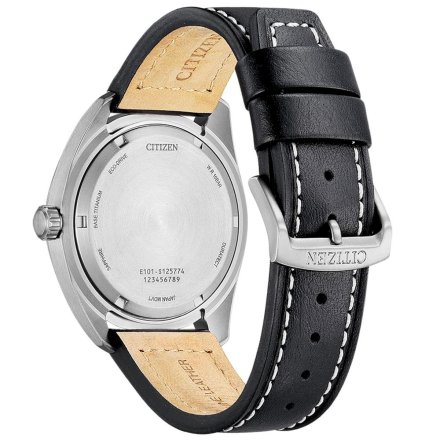 Klasyczny męski zegarek Citizen Eco Drive Military z czarną tarczą i paskiem BM8560-29EE