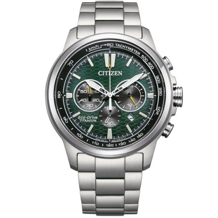 Zegarek męski Citizen Eco Drive Super Titanium Motor zielony CA4570-88X