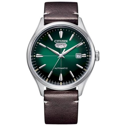 Klasyczny zegarek Męski Citizen C7 Mechanical zielony NH8390-03XE